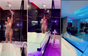 Gostosa brasileira mostrando a raba nesse motel de luxo