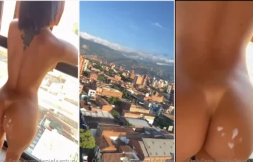 Gostosinha acordou e foi na varanda mostrar seu corpo peladinha