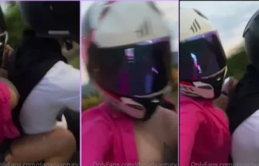 Gostosinha pega moto uber peladinha e vai sarrando nele