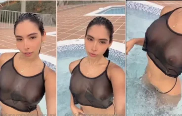 Pulou na piscina sem roupa e começou a gravar tudo