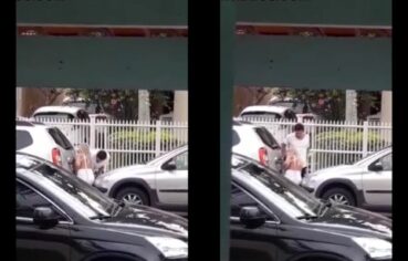Casal safado mete no capô do carro em putaria ao ar livre