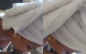 Izabella chupa o colega com tesão após banho e é filmada