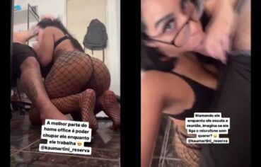 Kau Martini Moreninha Gostosa Mamando o Namorado no Trabalho