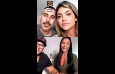 Camila Costa e Juliana Santos exploram o sexo anal em live picante com maridos