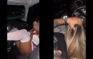 Lays peace surpreende motorista de uber com uma mamada quente e ainda se masturba dentro do carro