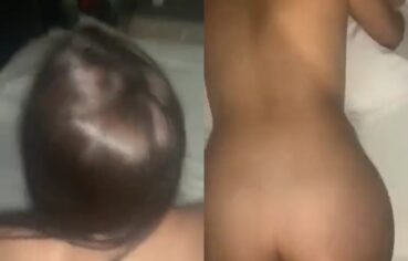 Casada safada empinando o rabo e fazendo chifre pro corno enquanto leva no cu