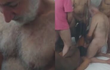 Esposa safada dando pra vários machos num gangbang quente