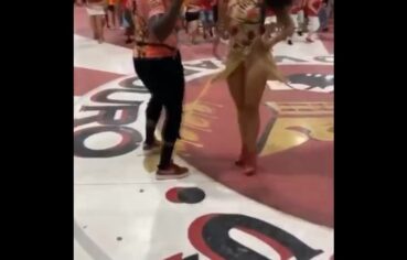 Raissa Machado exibindo as curvas e rebolando forte no pau no camarote do carnaval