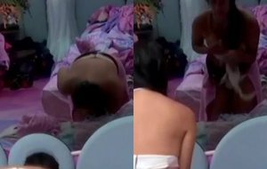 Delícia do BBB24 exibindo os seios perfeitos em cena quente e provocante
