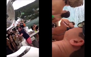 Ninfetas fogosas rebentando em festa de iate em Angra dos Reis