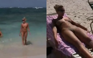 Taradão filmando gostosas peladas na praia de nudismo com Google Glass