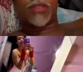 Moreninha de 18 anos exibindo o corpinho de enfermeira na live